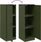 vidaXL - Dressoir - 34,5x39x107 - cm - staal - olijfgroen