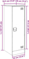 vidaXL - Dressoir - 34,5x39x107 - cm - staal - roze