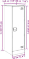 vidaXL - Dressoir - 34,5x39x107 - cm - staal - wit