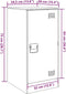 vidaXL - Dressoir - 34,5x39x73 - cm - staal - antracietkleurig