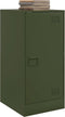 vidaXL - Dressoir - 34,5x39x73 - cm - staal - olijfgroen