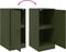 vidaXL - Dressoir - 34,5x39x73 - cm - staal - olijfgroen