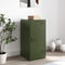 vidaXL - Dressoir - 34,5x39x73 - cm - staal - olijfgroen