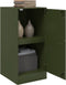 vidaXL - Dressoir - 34,5x39x73 - cm - staal - olijfgroen