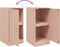 vidaXL - Dressoir - 34,5x39x73 - cm - staal - roze