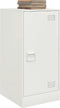 vidaXL - Dressoir - 34,5x39x73 - cm - staal - wit