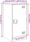 vidaXL - Dressoir - 34,5x39x73 - cm - staal - wit