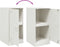 vidaXL - Dressoir - 34,5x39x73 - cm - staal - wit