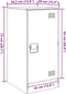 vidaXL - Dressoir - 34,5x39x73 - cm - staal - zwart