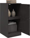 vidaXL - Dressoir - 34,5x39x73 - cm - staal - zwart