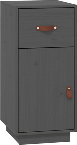 vidaXL - Dressoir - 34x40x75 - cm - massief - grenenhout - grijs