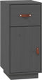 vidaXL - Dressoir - 34x40x75 - cm - massief - grenenhout - grijs