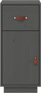 vidaXL - Dressoir - 34x40x75 - cm - massief - grenenhout - grijs