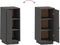 vidaXL - Dressoir - 34x40x75 - cm - massief - grenenhout - grijs