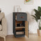 vidaXL - Dressoir - 34x40x75 - cm - massief - grenenhout - grijs