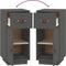vidaXL - Dressoir - 34x40x75 - cm - massief - grenenhout - grijs