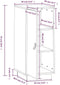 vidaXL - Dressoir - 34x40x75 - cm - massief - grenenhout - honingbruin