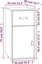 vidaXL - Dressoir - 34x40x75 - cm - massief - grenenhout