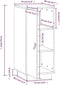 vidaXL - Dressoir - 34x40x75 - cm - massief - grenenhout