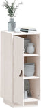 vidaXL - Dressoir - 34x40x75 - cm - massief - grenenhout - wit