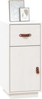 vidaXL - Dressoir - 34x40x75 - cm - massief - grenenhout - wit