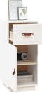 vidaXL - Dressoir - 34x40x75 - cm - massief - grenenhout - wit