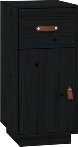 vidaXL - Dressoir - 34x40x75 - cm - massief - grenenhout - zwart