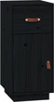 vidaXL - Dressoir - 34x40x75 - cm - massief - grenenhout - zwart