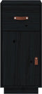 vidaXL - Dressoir - 34x40x75 - cm - massief - grenenhout - zwart