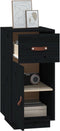 vidaXL - Dressoir - 34x40x75 - cm - massief - grenenhout - zwart