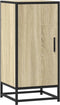 vidaXL - Dressoir - 35,5x35x76 - cm - bewerkt - hout - en - metaal - sonoma - eikenkleur