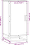 vidaXL - Dressoir - 35,5x35x76 - cm - bewerkt - hout - en - metaal - zwart
