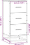 vidaXL - Dressoir - 35,5x35x76 - cm - bewerkt - hout - en - metaal - zwart