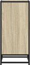 vidaXL - Dressoir - 35,5x35x76 - cm - bewerkt - hout - en - metaal - sonoma - eikenkleur
