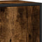 vidaXL - Dressoir - 35,5x35x76 - cm - bewerkt - hout - en - metaal - gerookt - eiken