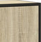 vidaXL - Dressoir - 35,5x35x76 - cm - bewerkt - hout - en - metaal - sonoma - eikenkleur