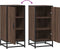 vidaXL - Dressoir - 35,5x35x76 - cm - bewerkt - hout - en - metaal - bruin - eikenkleur