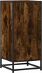 vidaXL - Dressoir - 35,5x35x76 - cm - bewerkt - hout - en - metaal - gerookt - eiken
