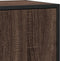 vidaXL - Dressoir - 35,5x35x76 - cm - bewerkt - hout - en - metaal - bruin - eikenkleur