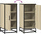 vidaXL - Dressoir - 35,5x35x76 - cm - bewerkt - hout - en - metaal - sonoma - eikenkleur