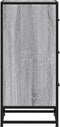 vidaXL - Dressoir - 35,5x35x76 - cm - bewerkt - hout - en - metaal - grijs - sonoma