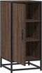 vidaXL - Dressoir - 35,5x35x76 - cm - bewerkt - hout - en - metaal - bruin - eikenkleur