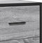 vidaXL - Dressoir - 35,5x35x76 - cm - bewerkt - hout - en - metaal - grijs - sonoma
