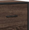 vidaXL - Dressoir - 35,5x35x76 - cm - bewerkt - hout - en - metaal - bruin - eikenkleur