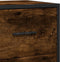 vidaXL - Dressoir - 35,5x35x76 - cm - bewerkt - hout - en - metaal - gerookt - eiken