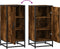 vidaXL - Dressoir - 35,5x35x76 - cm - bewerkt - hout - en - metaal - gerookt - eiken