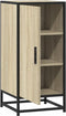 vidaXL - Dressoir - 35,5x35x76 - cm - bewerkt - hout - en - metaal - sonoma - eikenkleur