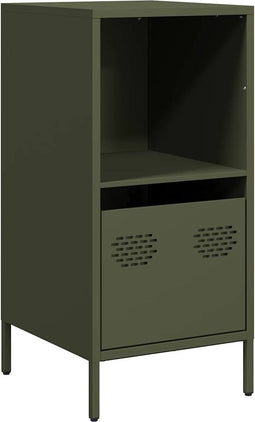 vidaXL - Dressoir - 35x39x73,5 - cm - koudgewalst - staal - olijfgroen