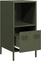 vidaXL - Dressoir - 35x39x73,5 - cm - koudgewalst - staal - olijfgroen