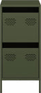 vidaXL - Dressoir - 35x39x73,5 - cm - koudgewalst - staal - olijfgroen